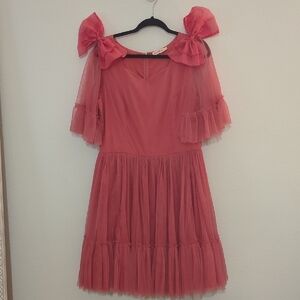 Ivy City Co Women's Mommy +Me Pink Dress with Tulle and Bows